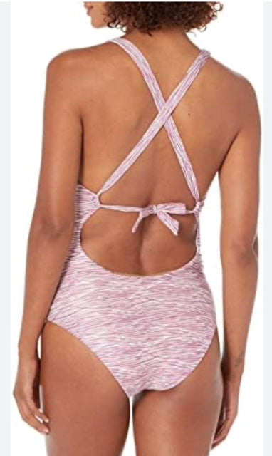 BECCA REBECCA VIRTUE BECCA PRINT PLAY CUT OUT ONE PIECE SWIM SIZE: XL