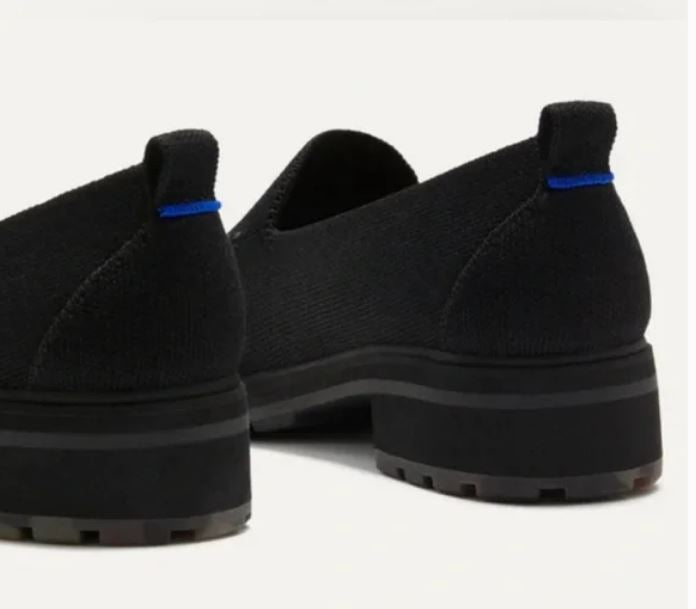 WOMEN'S ROTHY'S BLACK KNIT LUG HEELED LOAFERS SIZE 11 - WEARHOUSE  CONSIGNMENT