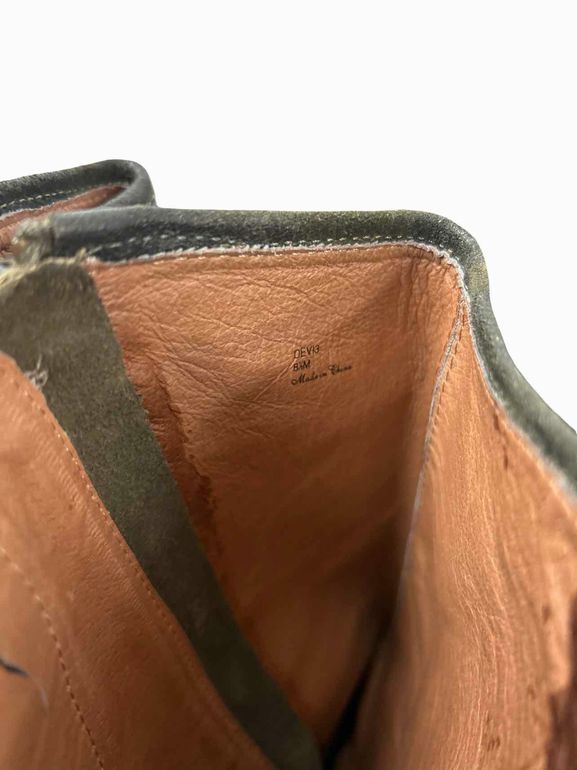 DONALD PLINERW/BOX OLIVE VINTAGE SUEDE TALL BOOTS SIZE: 8.5