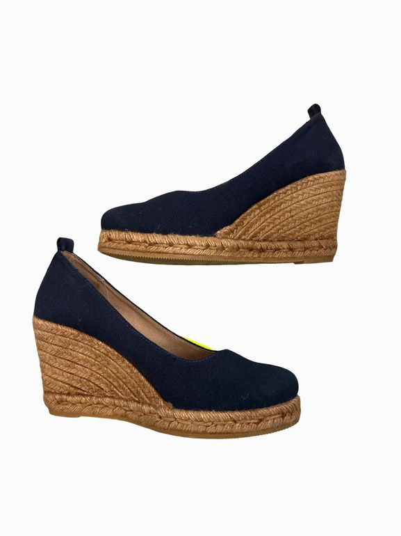 VISCATA MARQUESA CANVAS ESPADRILLE WEDGE PUMP SIZE: 41