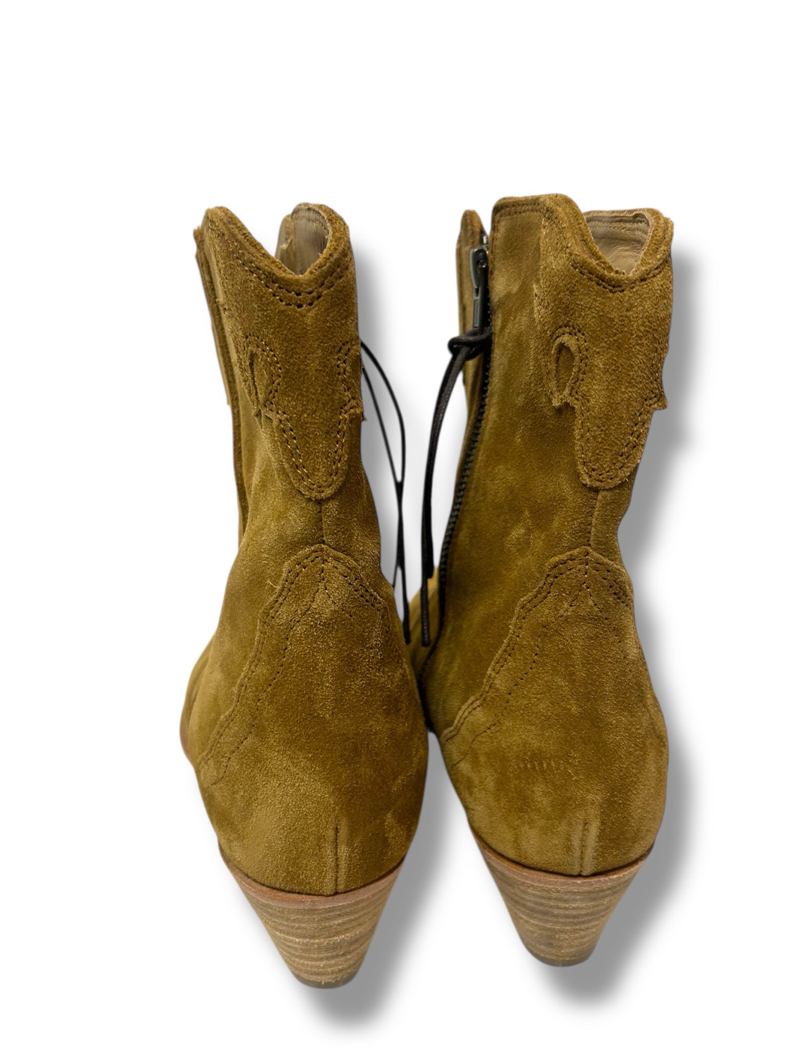 FREE PEOPLE  FRONTIER WESTERN BOOTIE TAN SUEDE SIZE 41