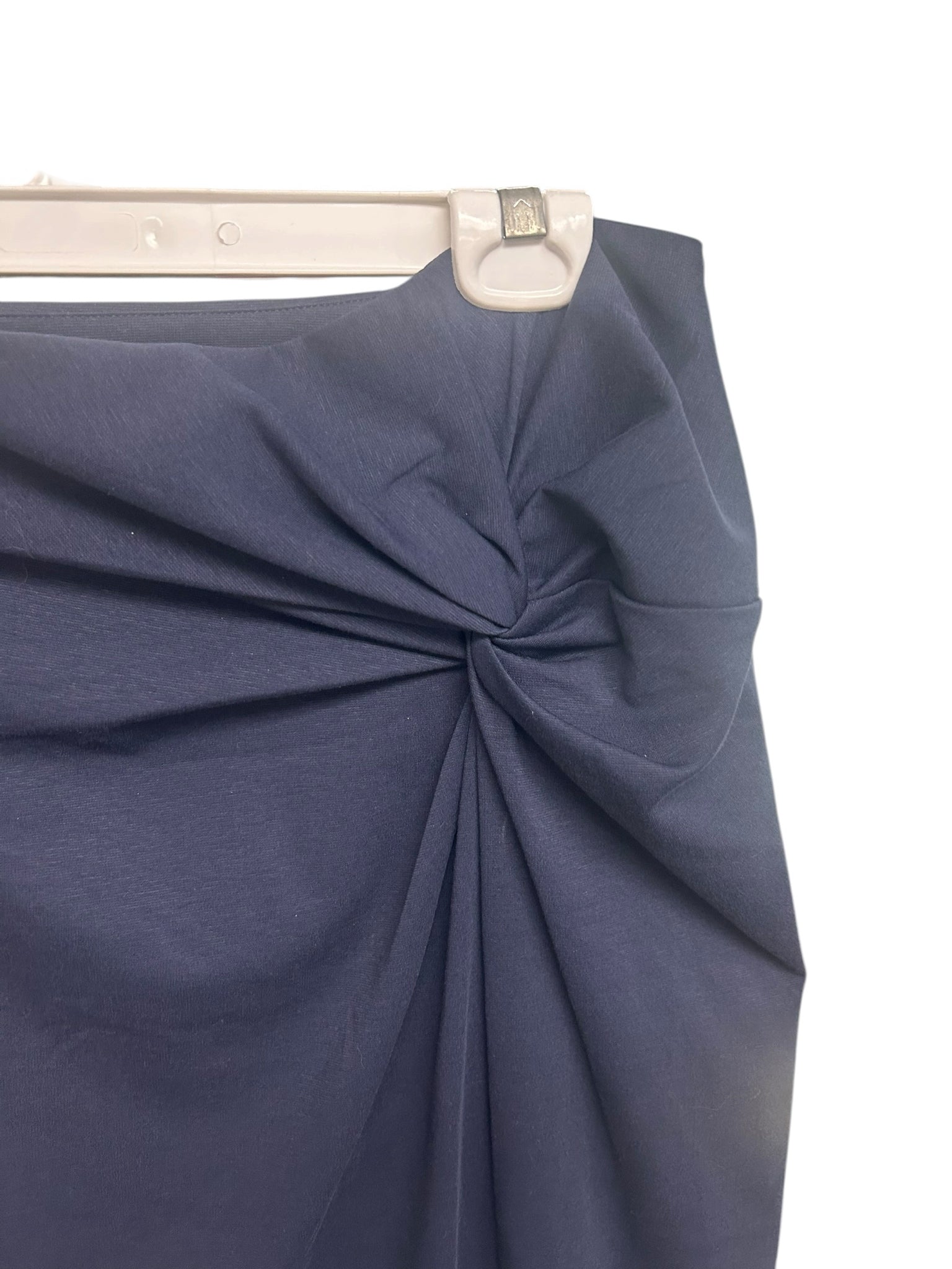 NWT BODEN NAVY JERSEY KNOT DETAIL SPLIT MIDI SKIRT SIZE 12