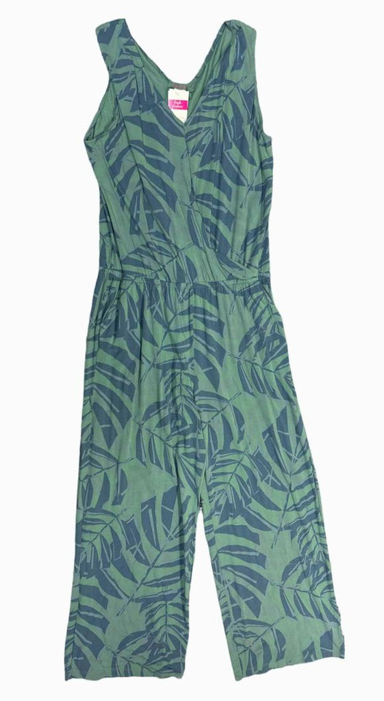 FRESH PRODUCE NWT! OPHELIA SLVLS GREEN JUMPSUIT IN LAGOON SIZE XL