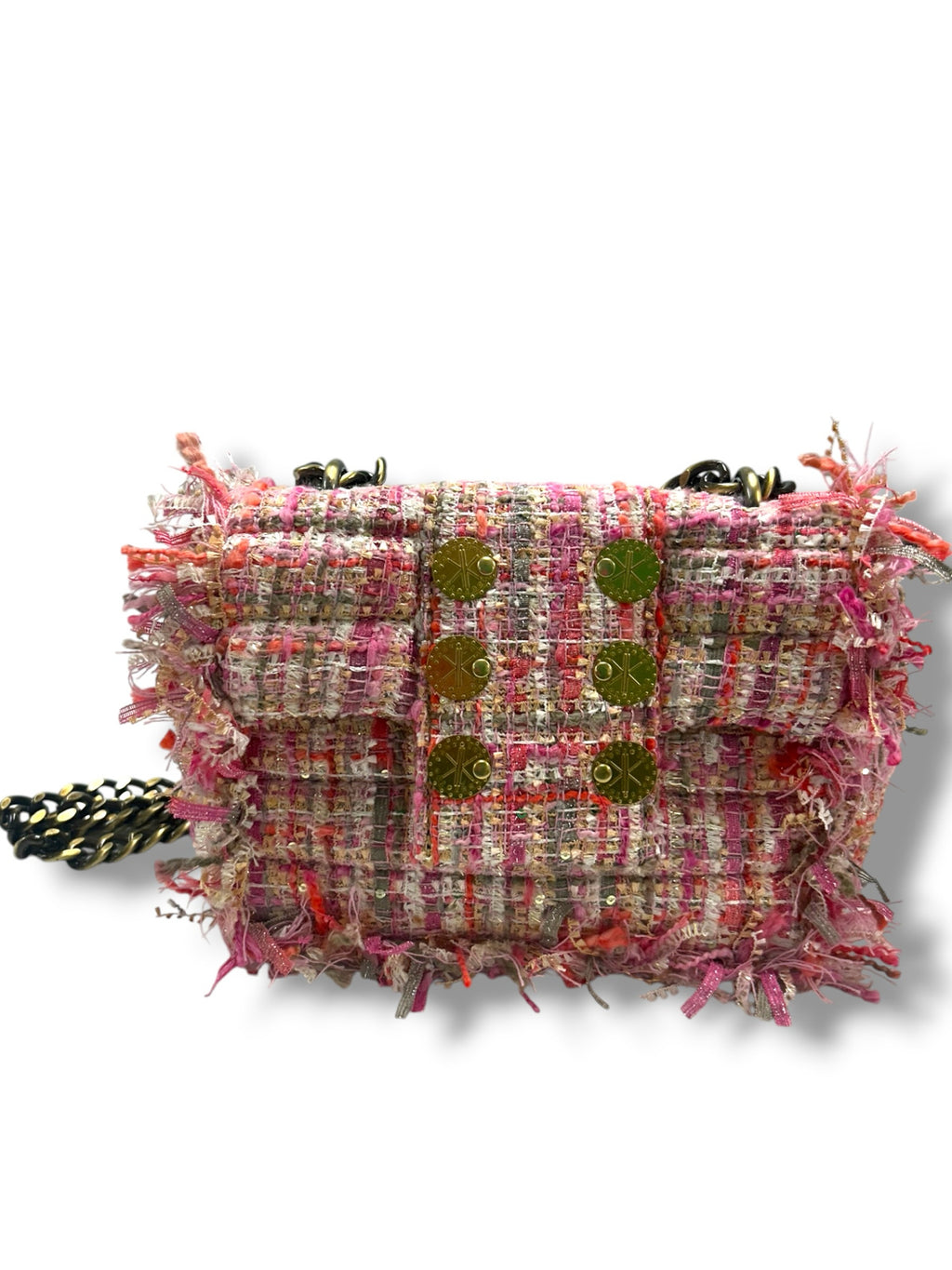 KOORELOO THE BASSET PETITE IN PINK TWEED MINI CROSSBODY