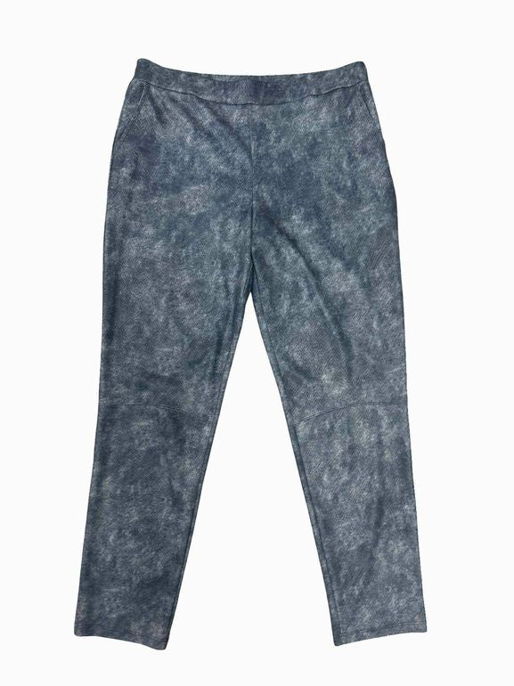 CLARA SUN WOO  SIGNATURE LIQUID LEATHER PANTS DENIM SIZE: L