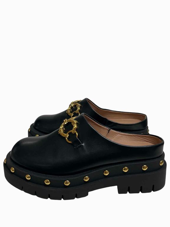 SAM EDELMAN CIRCUS ANNIE CHUNKY LEATHER CLOG SIZE: 10