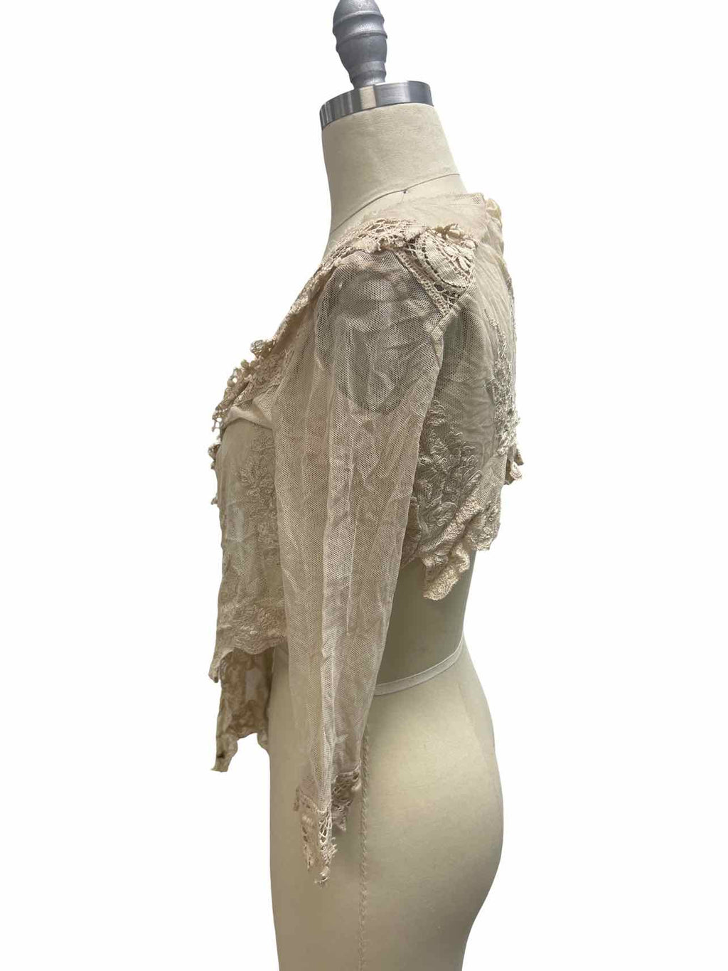 GARY GRAHAM 100% COTTON LACE CROP CARDIGAN SIZE: 2