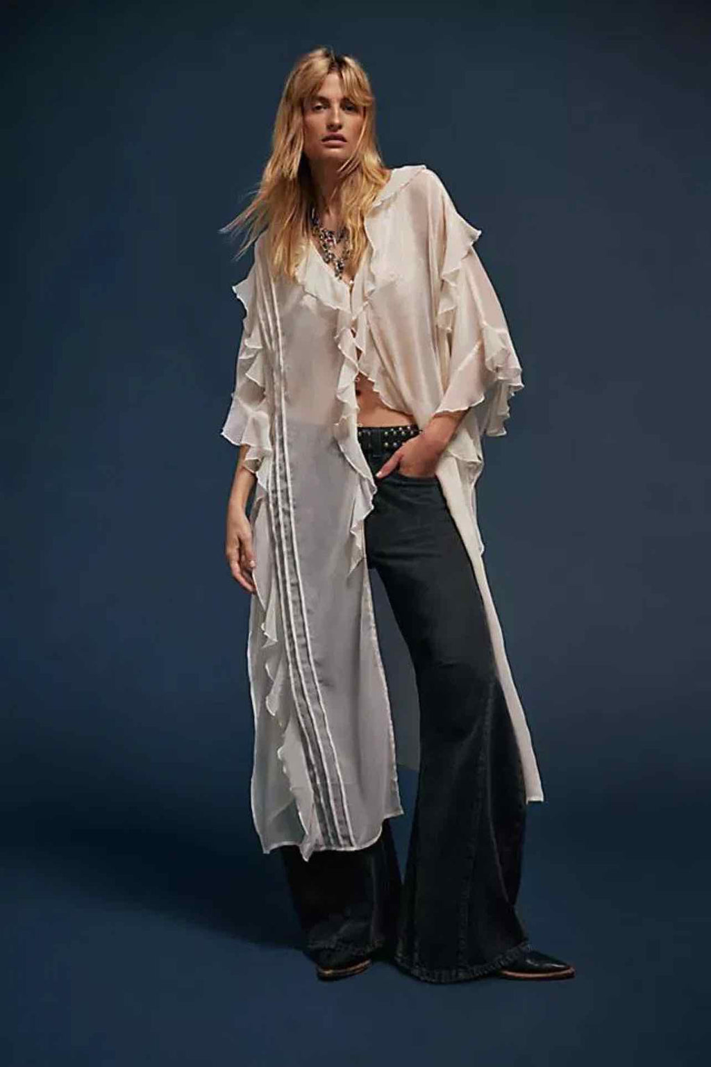 FREE PEOPLE WINTER VALLEY KIMONO SIZE: ONE SIZE
