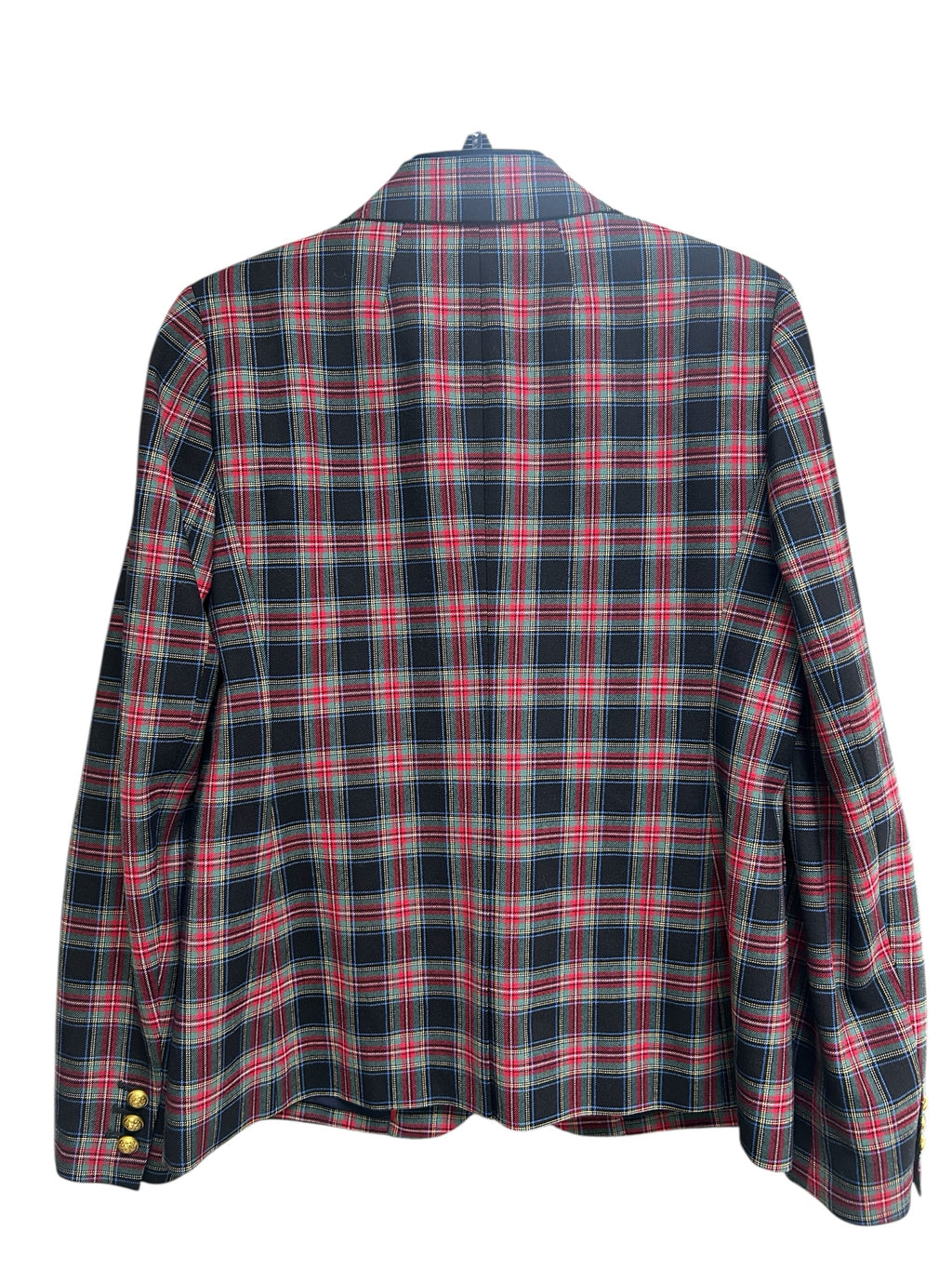 JCREW  SHRUNKEN BLAZER IN BLACK STEWART TARTAN SIZE 10