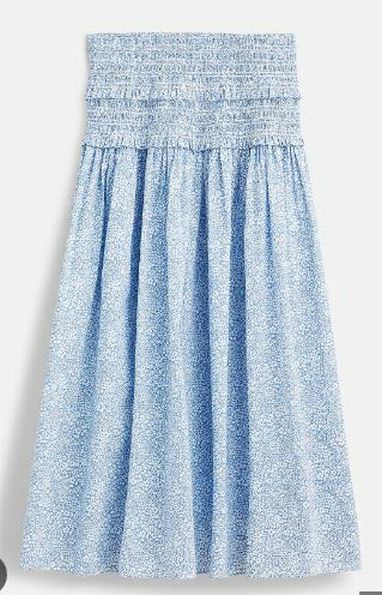 JCREW LIBERTY FABRIC JACQUELINE'S BLOSSOM SMOCKED MIDI SKIRT SIZE: M