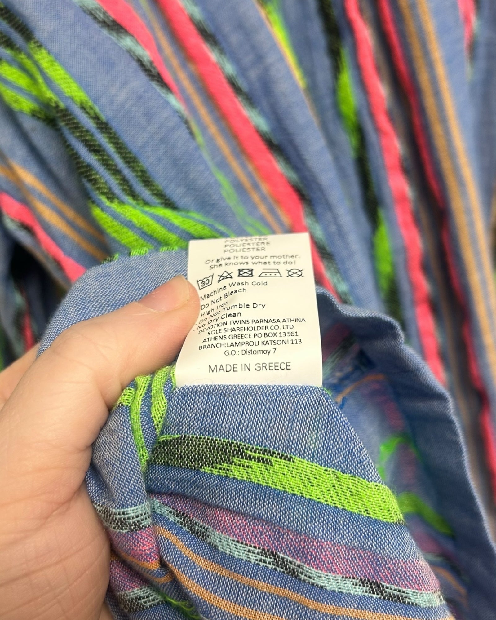 ANTHROPOLOGIE DEVOTION TWINS OPALIOS STRIPED NEON BLOUSE SIZE SMALL