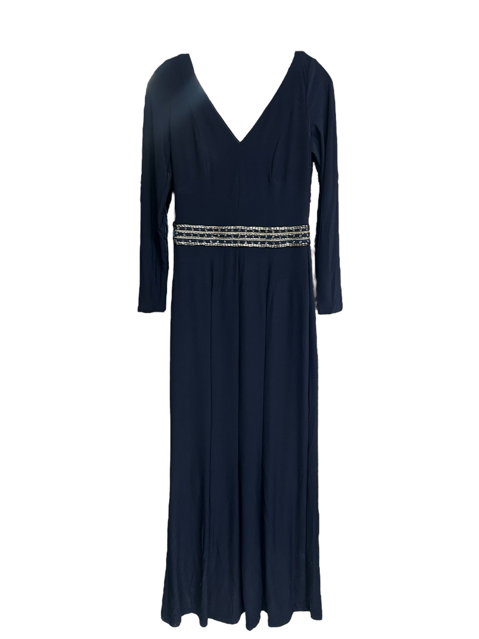 LAUREN RALPH LAUREN LONG SLEEVE BEADED WAIST FORMAL DRESS SIZE 4