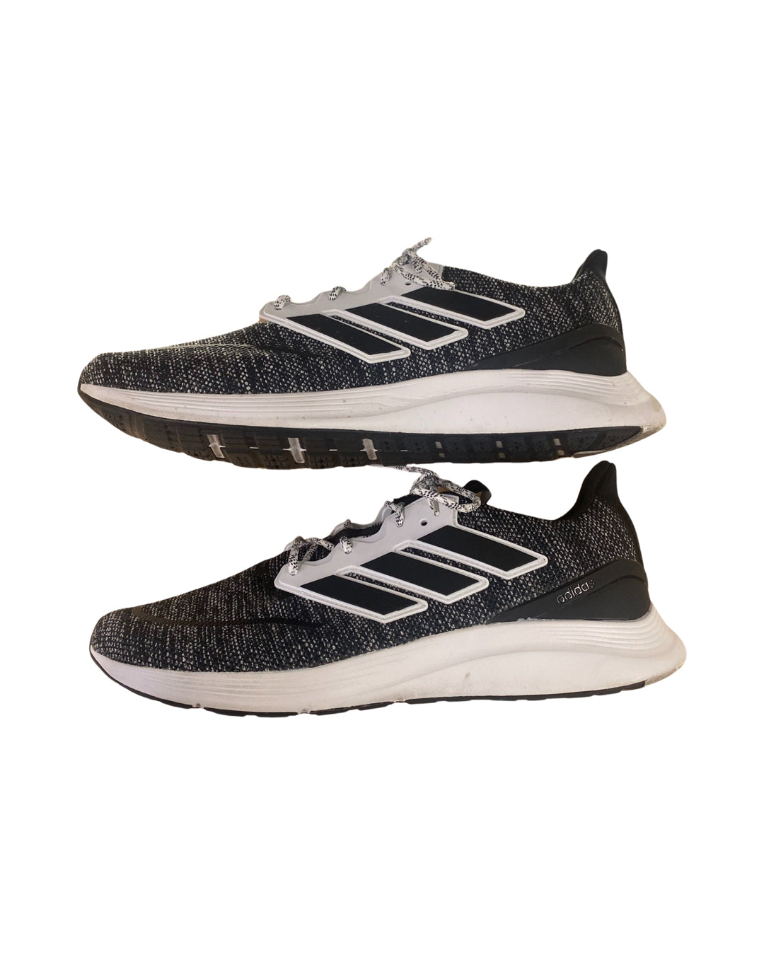 ADIDAS ENERGY FALCON KNIT RUNNING SNEAKERS BLK/GRAY SIZE 14