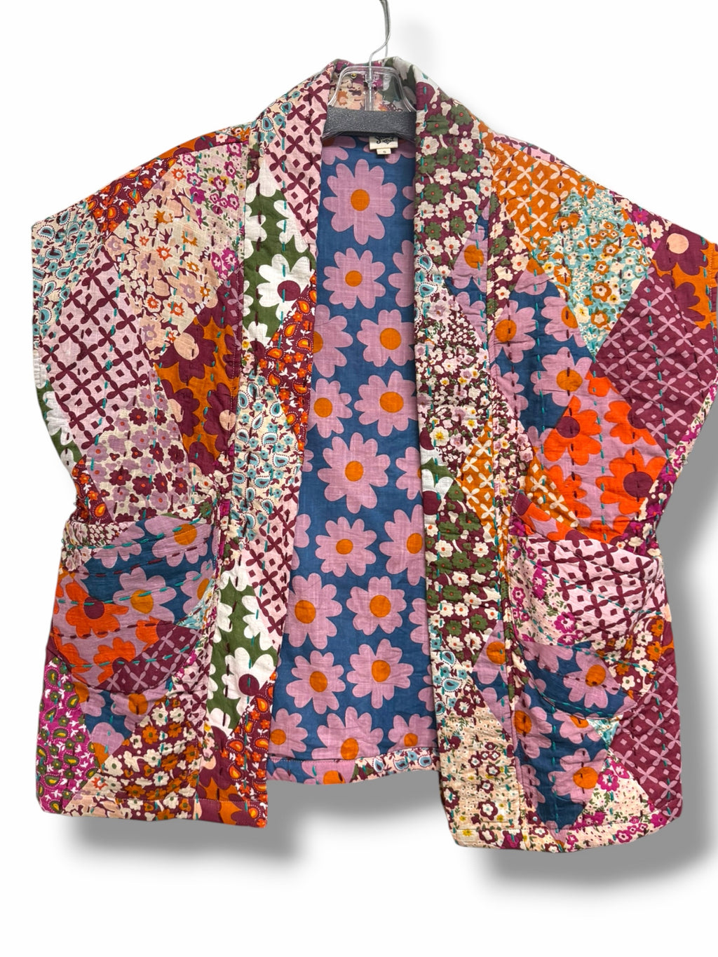 BOUTIQUE  IVY JANE PATCHWORK QUILTED VEST ONE SIZE