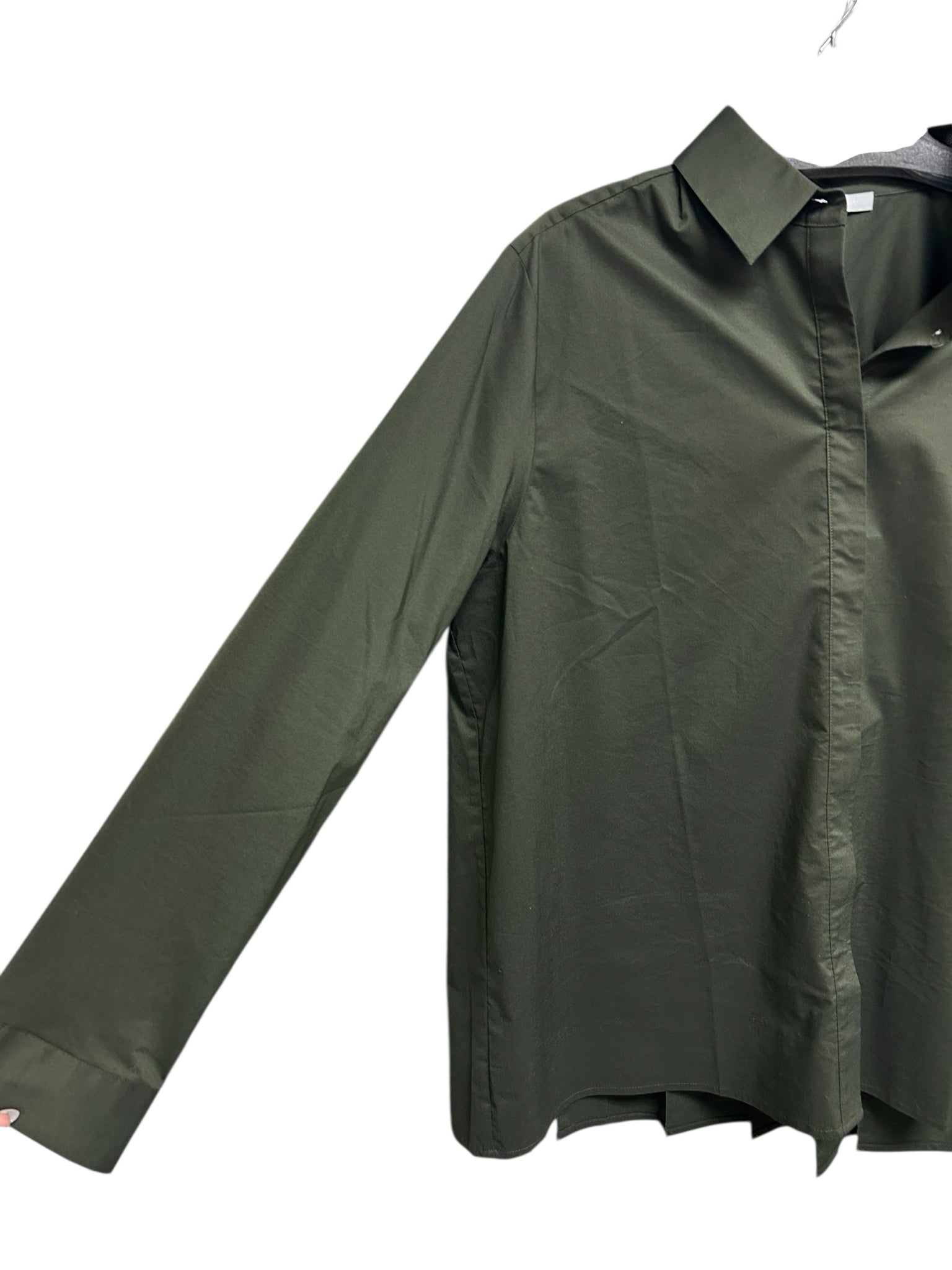 HINSON WU SARA LONG SLEEVE PLEATED BACK COTTON BUTTON DOWN SIZE XL