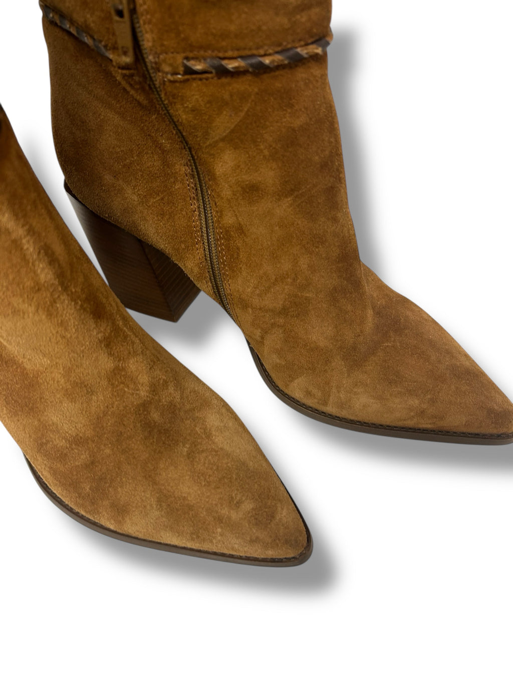 FREE PEOPLE WHIPSTITCH RILEY TALL BOOT BROWN SUEDE SIZE 41