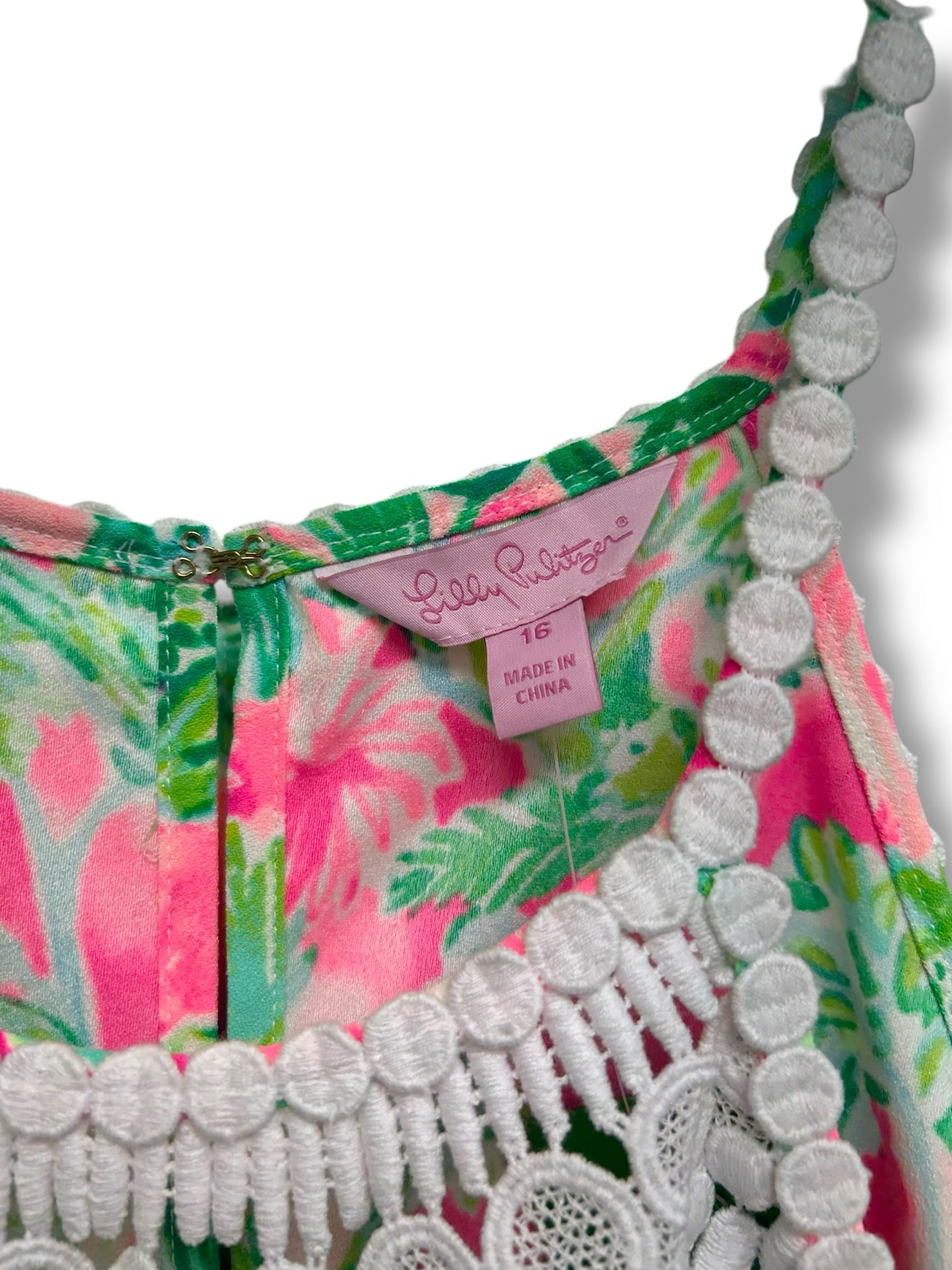 NWT LILLY PULITZER PEARL SOFT SHIFT RAX BERRY CATTY SHACK PRINT DRESS SIZE 16