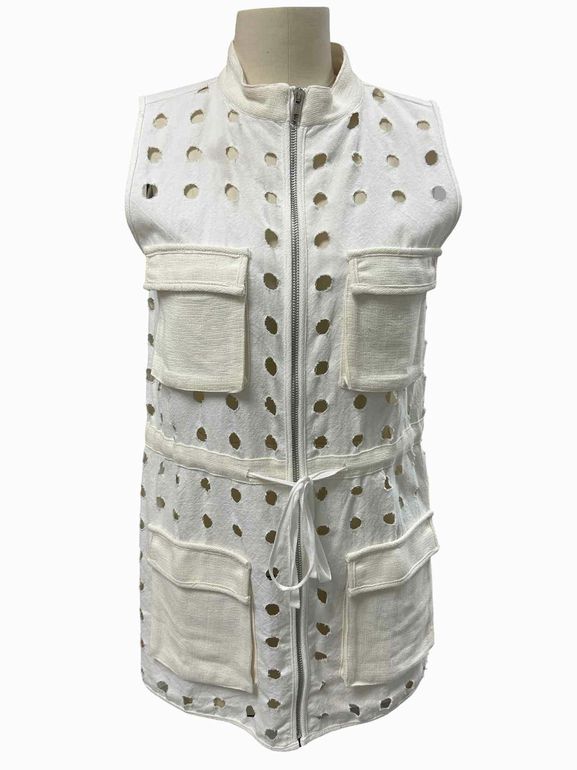 THE ART OF STYLE LAGENLOOK LINEN/COTTON ZIP CINCH WAIST SIZE: XS