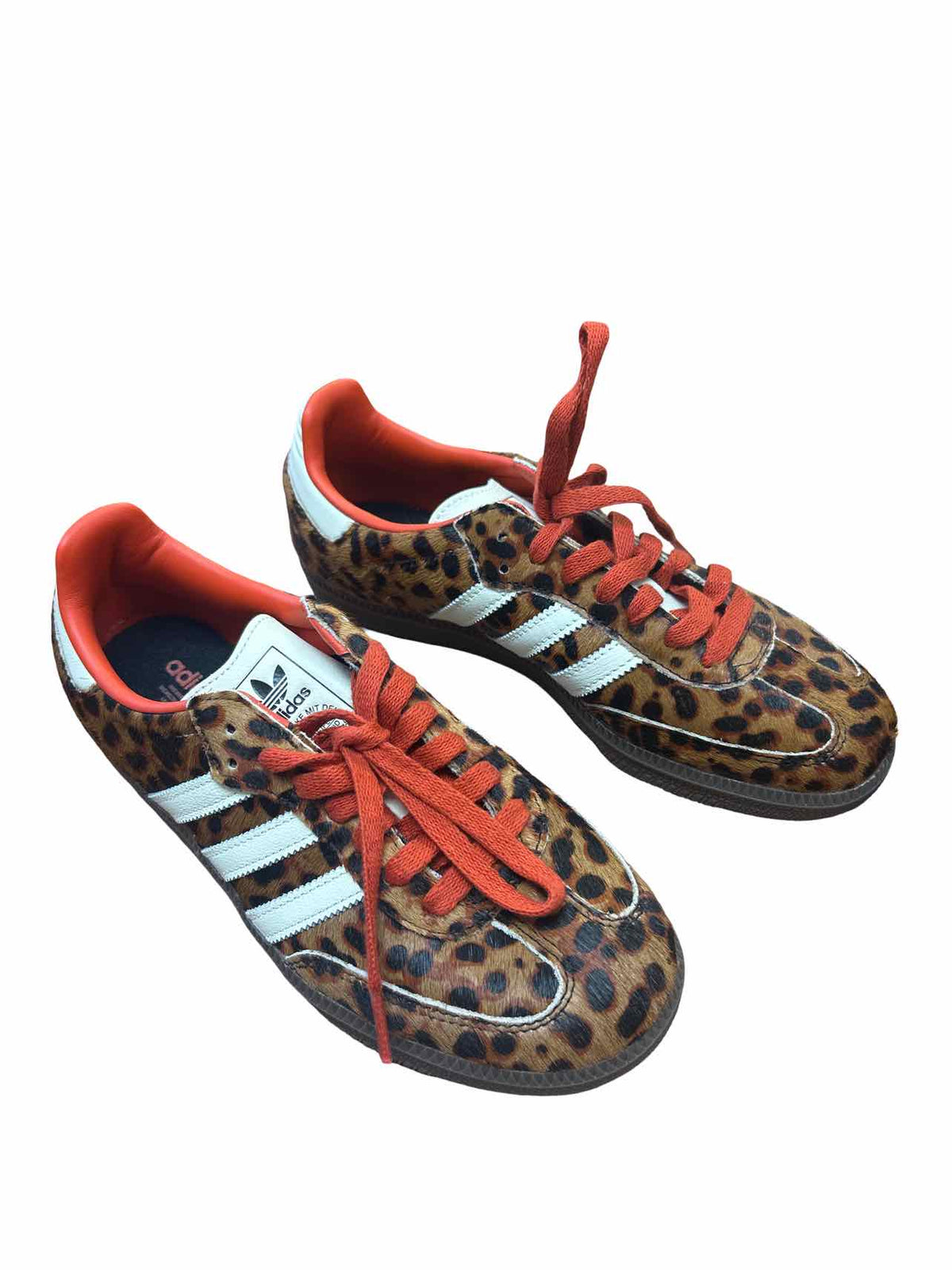 ADIDAS SAMBA OG RED LEOPARD SNEAKER SIZE: 7