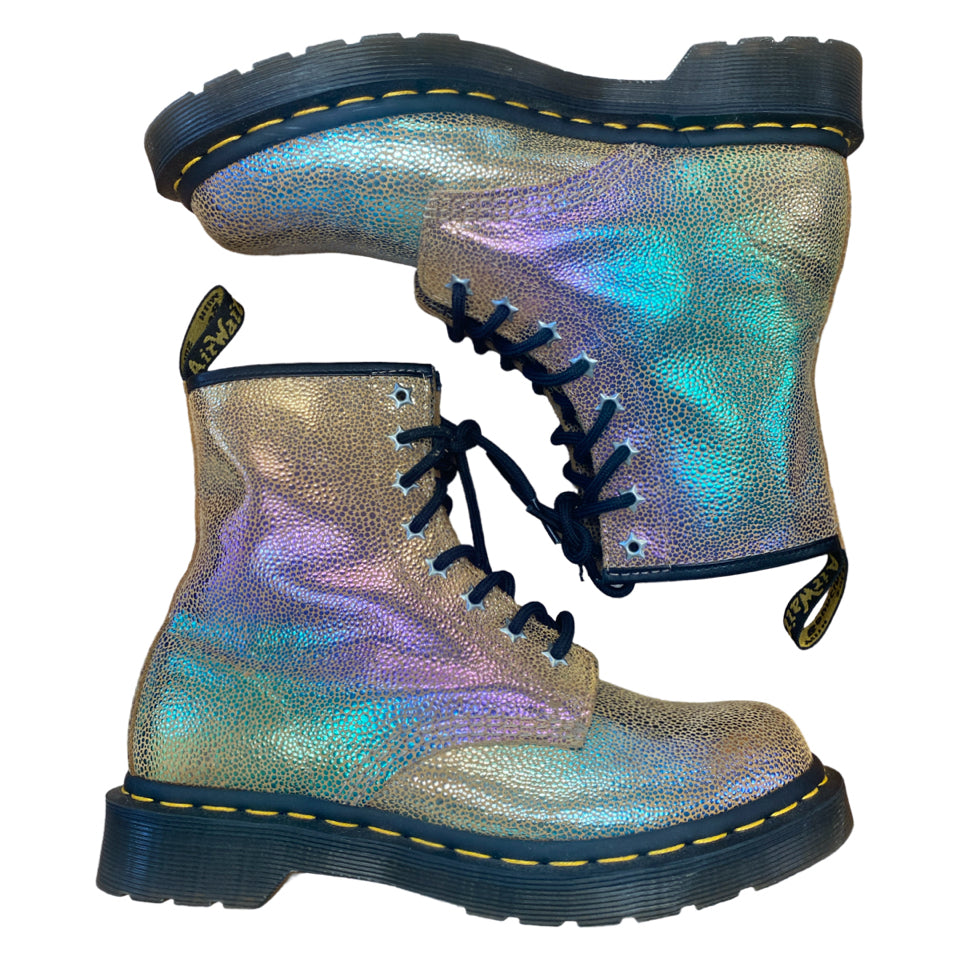 DOC MARTENS RAINBOW RAY SUEDE LACE UP BOOT SIZE 38