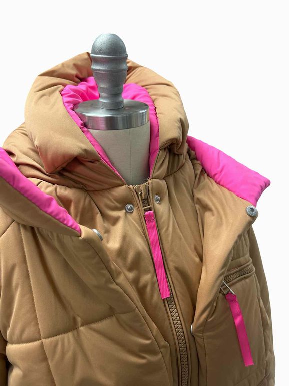 ANTHROPOLOGIE AVEC LES FILLES COLORBLOCK HOODED PUFFER SIZE: S