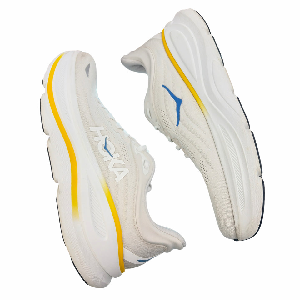 HOKA BONDI 9 RUNNING SNEAKER WHITE/GROT MENS 12