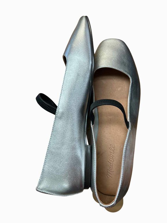 MADEWELL GRETA BALLET FLAT IN METALLIC LEATHER SIZE: 9