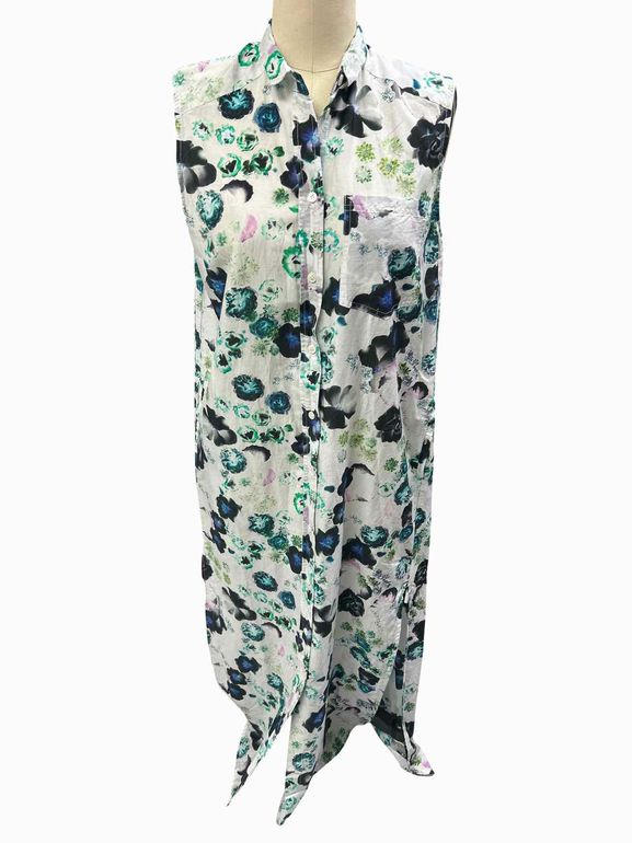 RAQUEL ALLEGRA HIGHLAD DRESS IN WHITE FLORAL SIZE: 00
