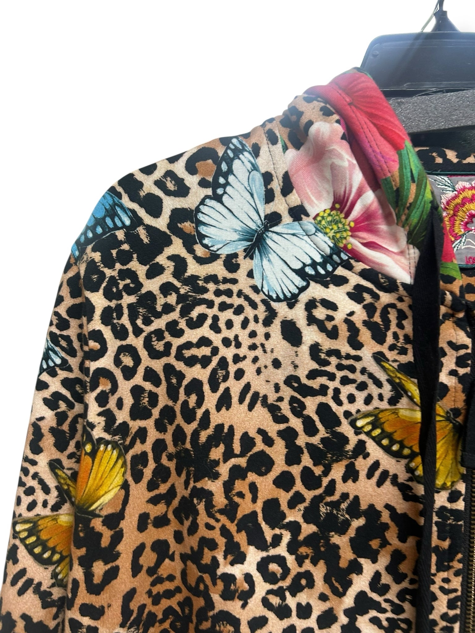 JOHNNY WAS SANDRA FLORAL LEOPARD ZIP UP HOODIE SIZE MEDIUM - WEARHOUSE  CONSIGNMENT