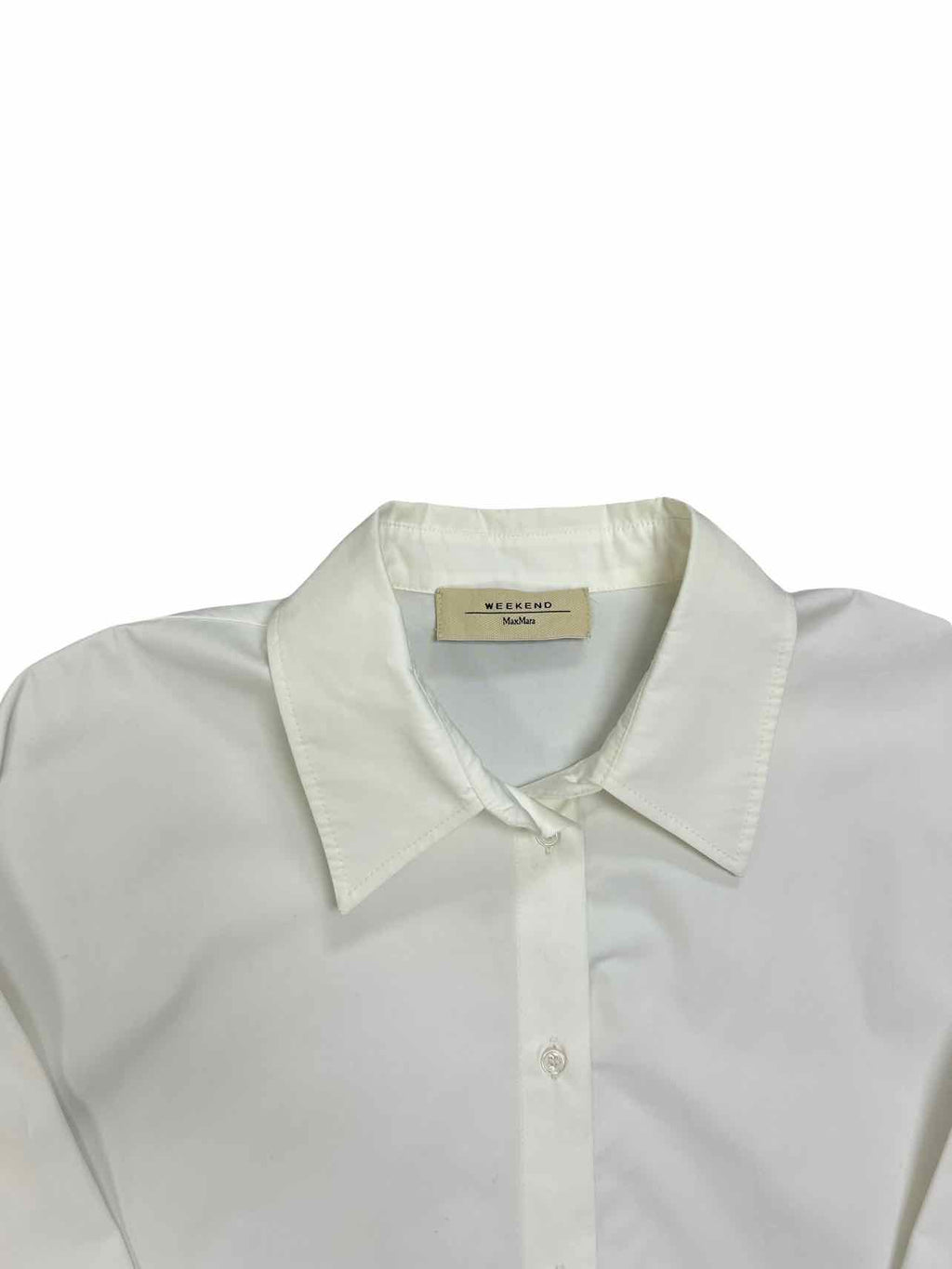 MAX MARA WEEKEND SVAGO CROP COTTON POPLIN SHIRT SIZE: 12