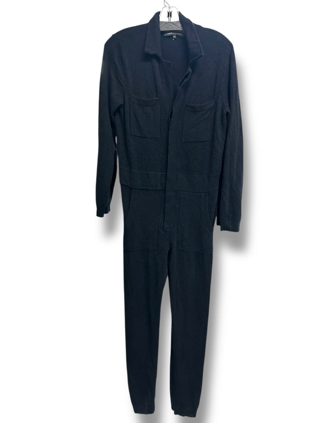 NAKED CASHMERE 100% CASHMERE BLACK  LOUNGE JUMPSUIT SIZE SMALL MEDIUM