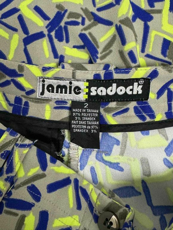 JAMIE SADOCK ZIP BIKING TAN PRINT SHORT SIZE 2