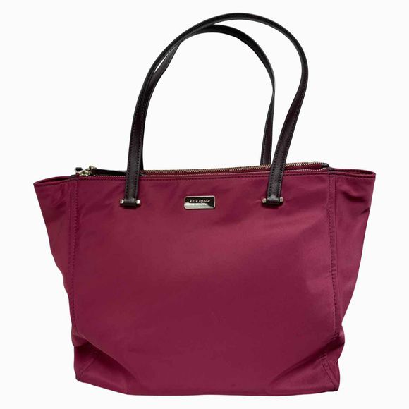 KATE SPADE DOUBLE ZIP NYLON BERRY DAWN TOTE