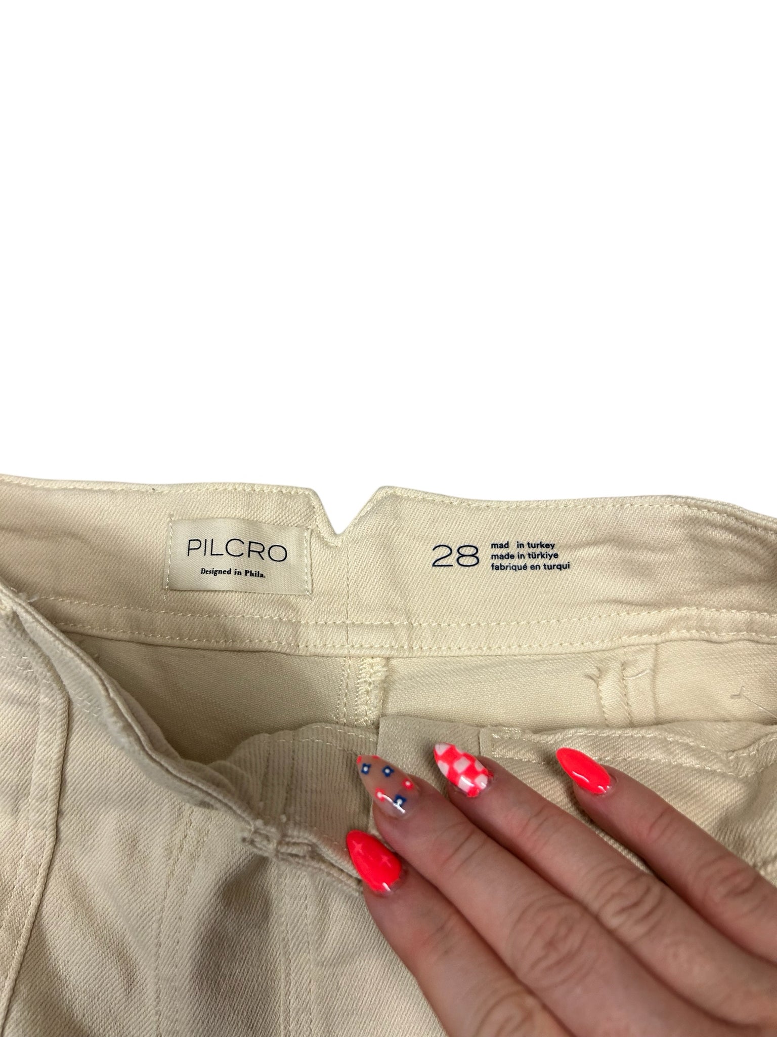 ANTHROPOLOGIE PILCRO THE KIT MID RISE UTILITY NATURAL SIZE 28