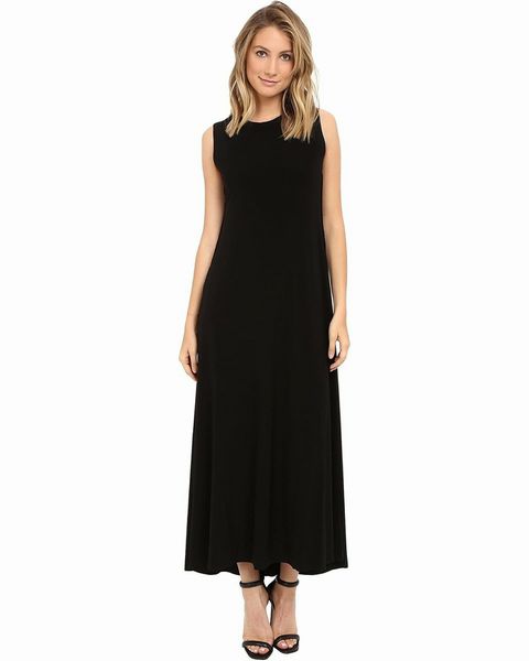 NORMA KAMALI LONG BLACK SLEEVELESS SWING DRESS SIZE:  XS
