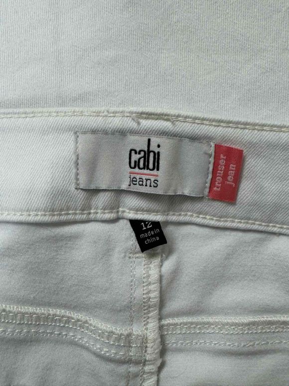 CABI 5880R CABI TROUSER WHITE JEANS SIZE 12