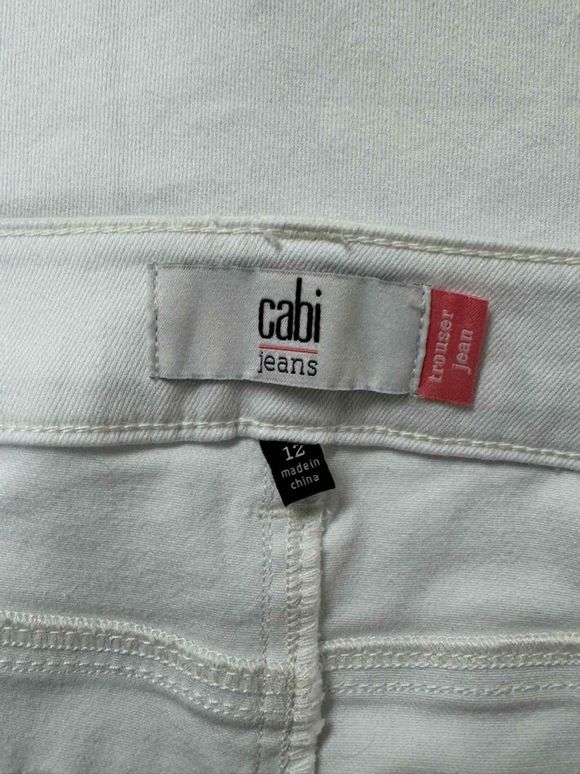 CABI 5880R CABI TROUSER WHITE JEANS SIZE 12