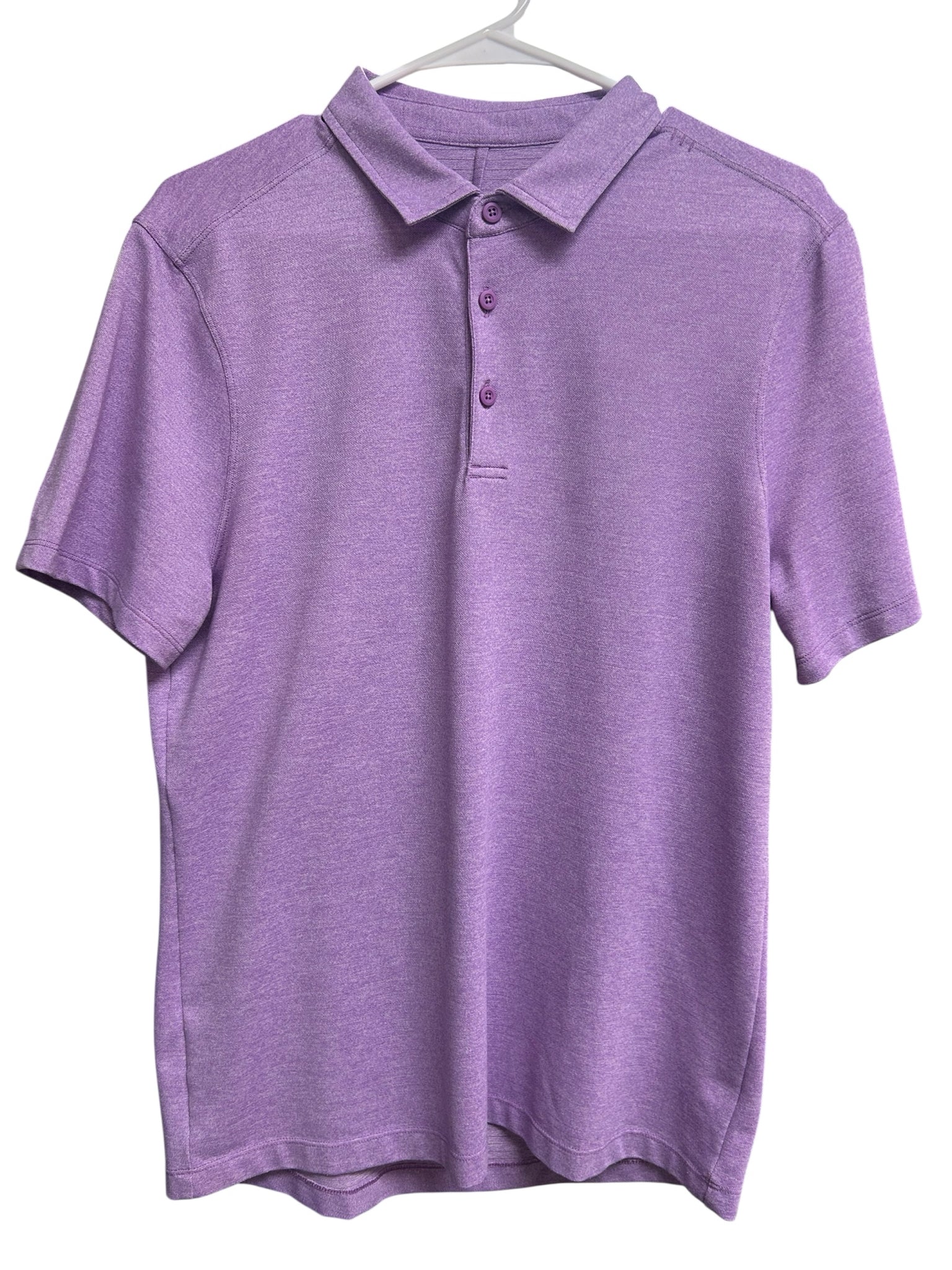 LULULEMON EVOLUTION SS POLO LAVENDER SIZE MEDIUM