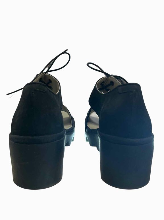 FLY LONDON BILU PLATFORM WEDGE SANDAL SIZE: 39