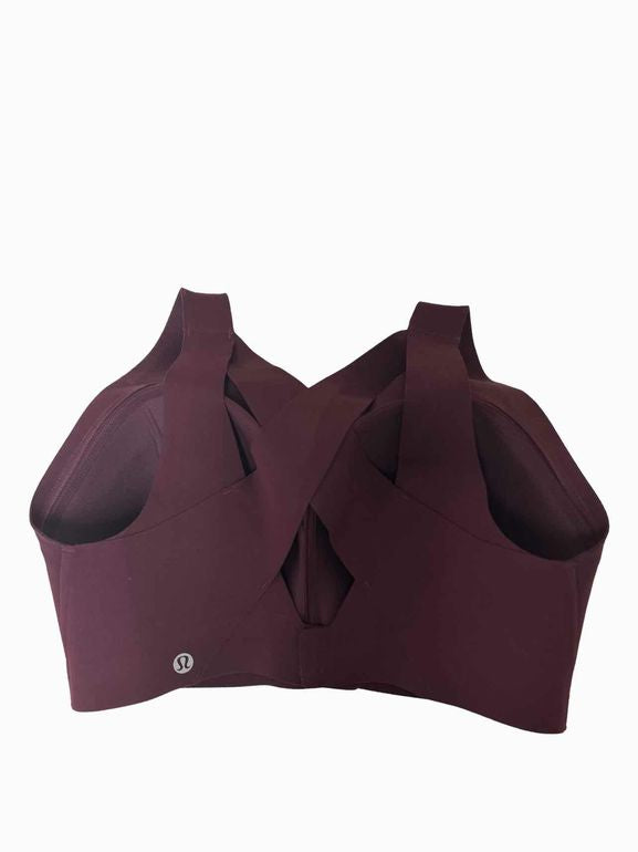 LULULEMON ENLITE BRA WEAVE IN GARNET SIZE: 34E