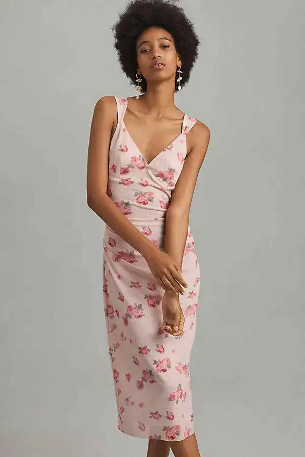 ANTHROPOLOGIE NWT!  MARE ROSE PRINT RUSHED SIDES MINI SIZE: S