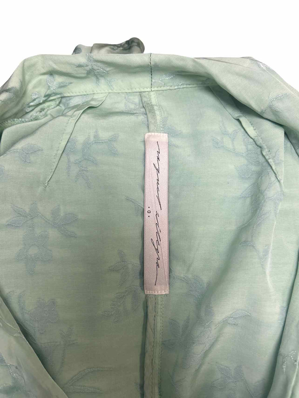 RAQUEL ALLEGRA SATIN FLORAL JACQUARD BLAZER SIZE: 0