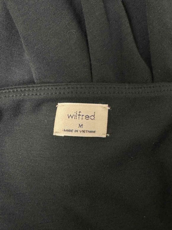 WILFRED ATURN MIDI TIE-WAIST BLACK DRESS SIZE M