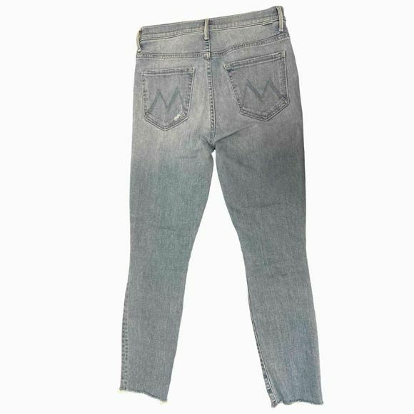 MOTHER THE STUNNER ANKLE FRAY IN HIT THE JACKPOT DENIM JEANS SIZE 28