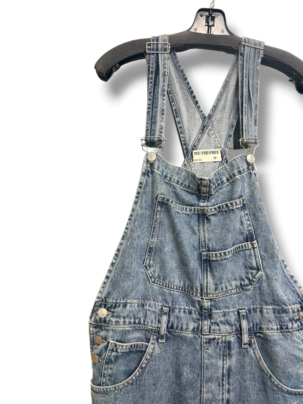 WE THE FREE ZIGGY SLOUCHY COTTON DENIM OVERALLS SIZE MEDIUM