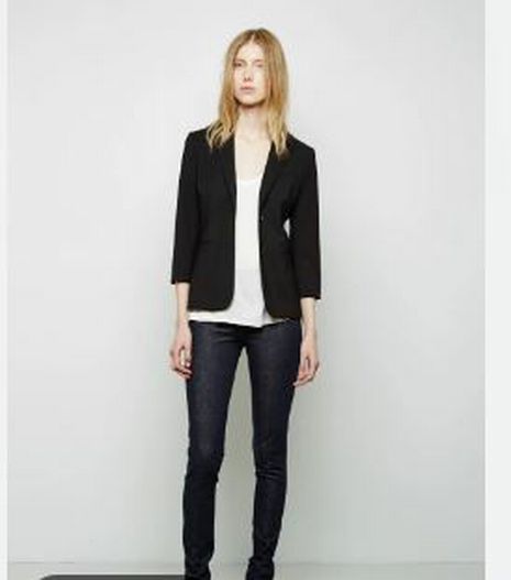 THE ROW SCHOOLBOY BLAZER TWO BUTTON TAILORED BLAZER SIZE: 2