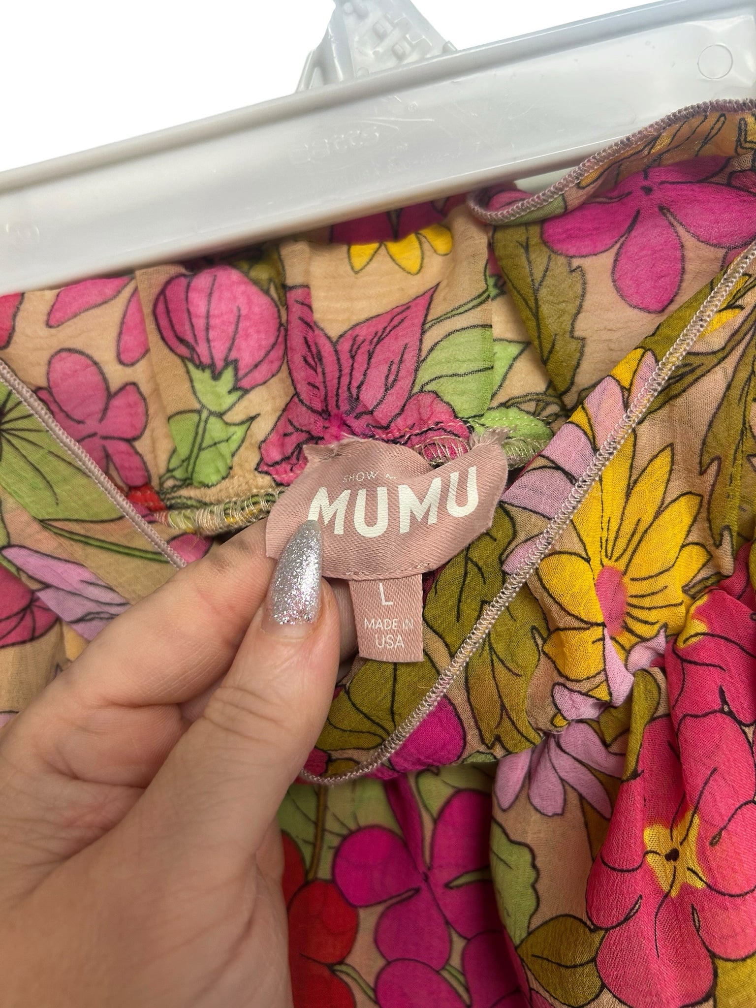 SHOW ME YOUR MUMU AIDEN RUFFLE FLORAL DITZY MINI SKIRT SIZE LARGE