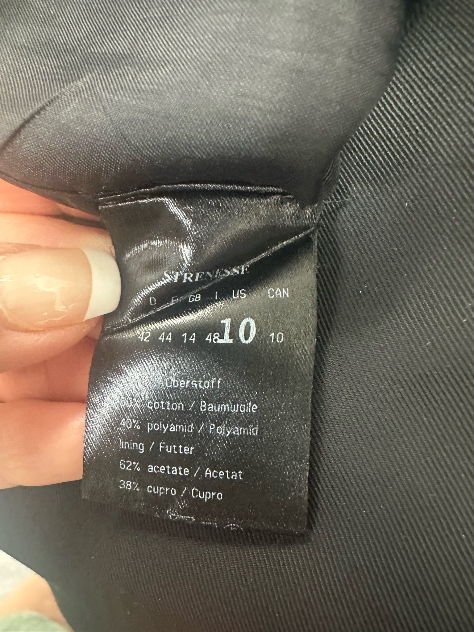 STRENESSE BY GABRIELLE STREHLE COTTON BLEND TAILORED DRESS SIZE: 10