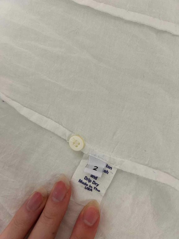 HAZEL BROWN 100% COTTON CAP SLEEVE BLOUSE GARMENTORY SIZE: 2