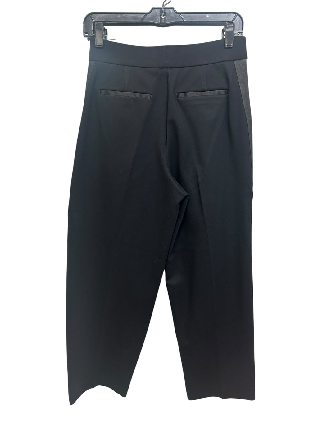 NWT SPANX PONTE PLEATED BARREL LEG TROUSER WITH TUXEDO STRIPE SIZE SMALL
